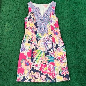 NWOT Lily Pulitzer Hawaiian Floral Tank Shift Dress Pink Paisley